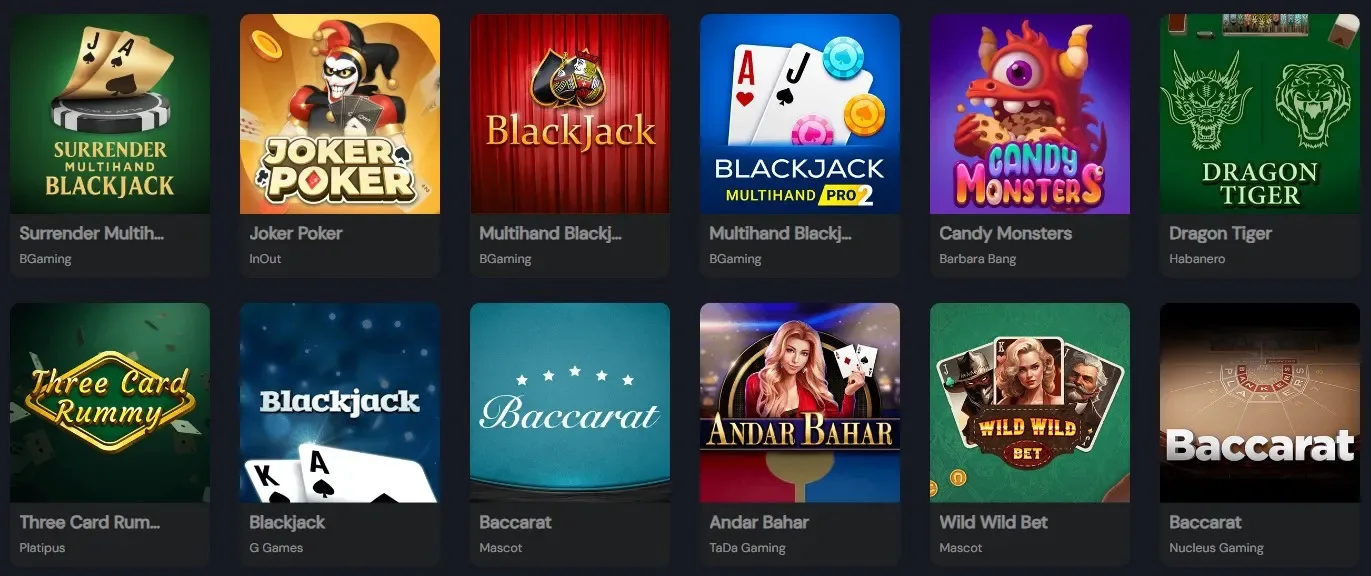 Tables de casino